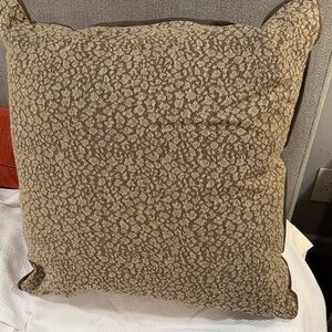 Peacock Alley Elegant taupe and Cream Pillow 24” sham